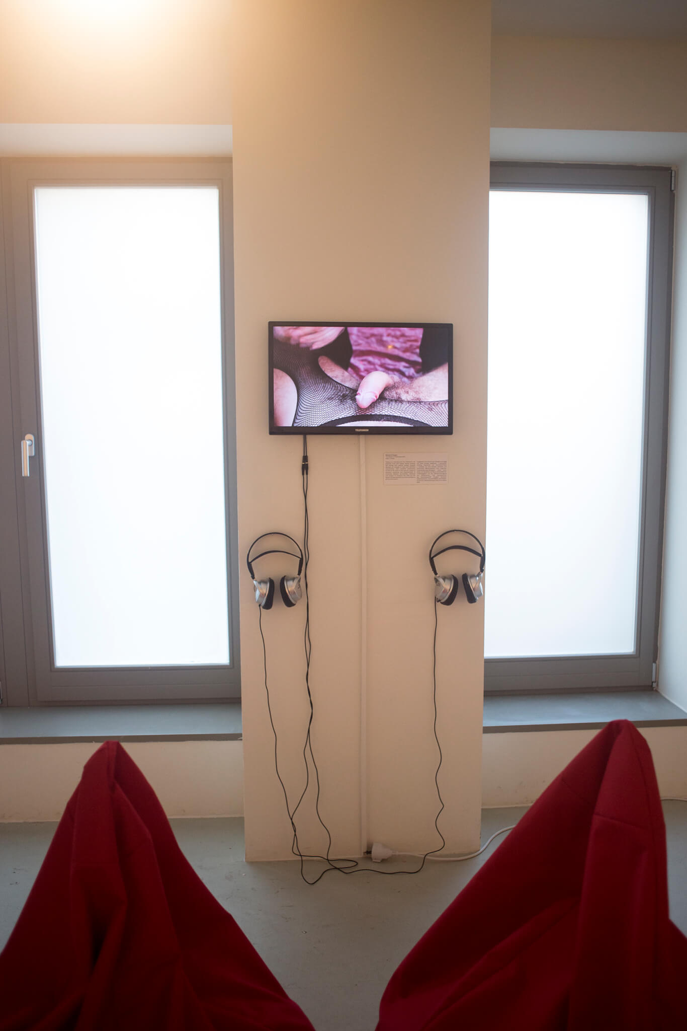 Installation shot of Marianne Chargois's Sewers of Heterosexuality at Objects of Desire, Schwules Museum